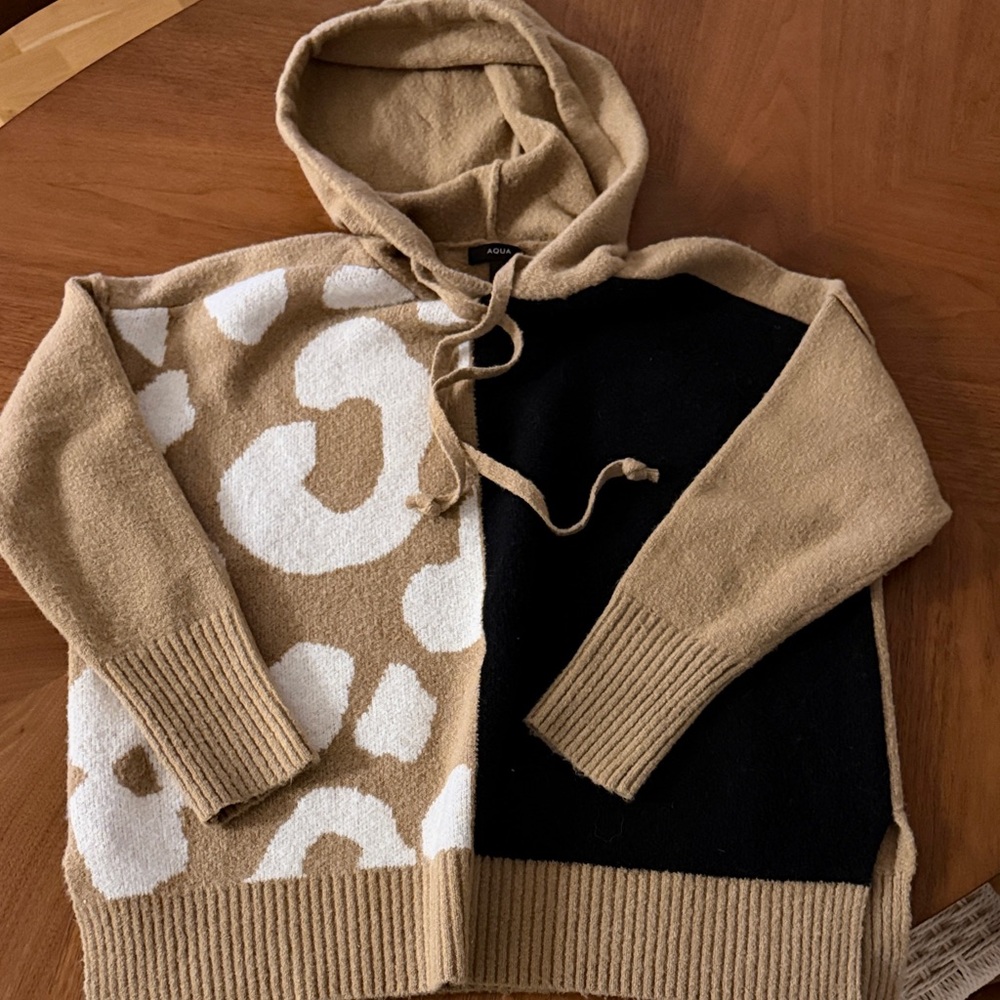 Aqua Cozy Tan Sweater